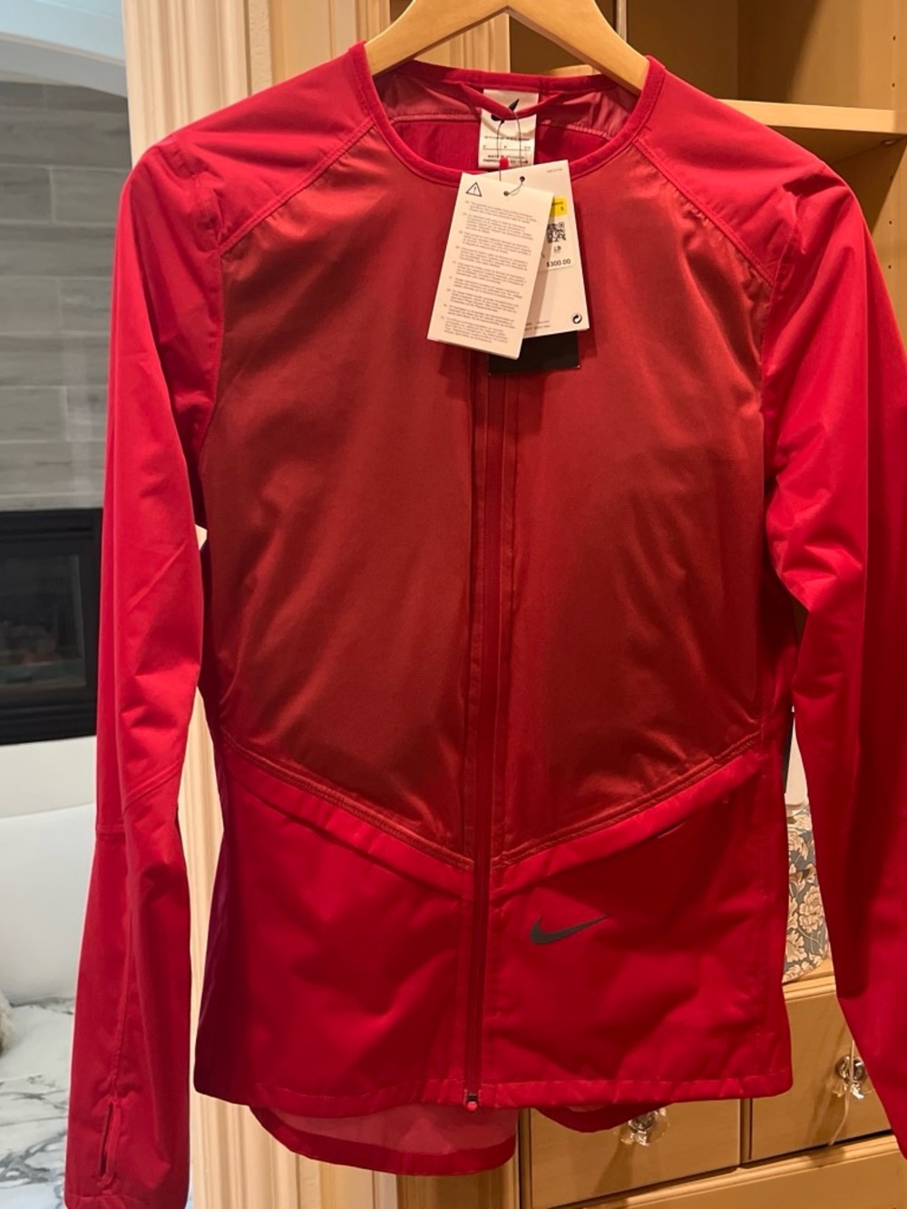 Nike Women's Bright Red Full-Zip Utility Jacket